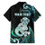 Personalised New Zealand Maori Taniwha Family Matching Tank Maxi Dress and Hawaiian Shirt Silver Fern Paua Shell Version