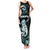 Personalised New Zealand Maori Taniwha Family Matching Tank Maxi Dress and Hawaiian Shirt Silver Fern Paua Shell Version