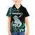 Personalised New Zealand Maori Taniwha Kid Hawaiian Shirt Silver Fern Paua Shell Version