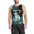 Personalised New Zealand Maori Taniwha Men Tank Top Silver Fern Paua Shell Version