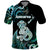 Personalised New Zealand Maori Taniwha Polo Shirt Silver Fern Paua Shell Version