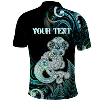 Personalised New Zealand Maori Taniwha Polo Shirt Silver Fern Paua Shell Version LT05 - Polynesian Pride
