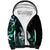 Personalised New Zealand Maori Taniwha Sherpa Hoodie Silver Fern Paua Shell Version