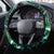 New Zealand Maori Taniwha Steering Wheel Cover Silver Fern Paua Shell Version