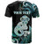 Personalised New Zealand Maori Taniwha T Shirt Silver Fern Paua Shell Version