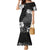 Hawaii Hibiscus With Black Polynesian Pattern Family Matching Mermaid Dress and Hawaiian Shirt