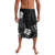 Hawaii Hibiscus With Black Polynesian Pattern Lavalava