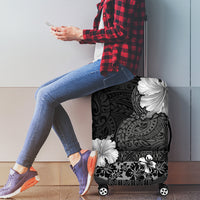 Hawaii Hibiscus With Black Polynesian Pattern Luggage Cover LT05 - Polynesian Pride