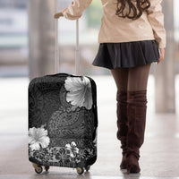 Hawaii Hibiscus With Black Polynesian Pattern Luggage Cover LT05 - Polynesian Pride