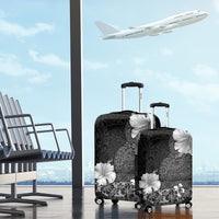 Hawaii Hibiscus With Black Polynesian Pattern Luggage Cover LT05 - Polynesian Pride