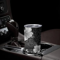 Hawaii Hibiscus With Black Polynesian Pattern Tumbler Cup LT05 - Polynesian Pride