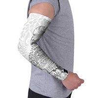 Hawaii Hibiscus With White Polynesian Pattern Arm Sleeves LT05 - Polynesian Pride