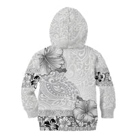 Hawaii Hibiscus With White Polynesian Pattern Kid Hoodie LT05 - Polynesian Pride