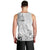 Hawaii Hibiscus With White Polynesian Pattern Men Tank Top