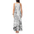 Hawaii Hibiscus With White Polynesian Pattern Tank Maxi Dress