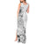 Hawaii Hibiscus With White Polynesian Pattern Tank Maxi Dress