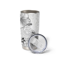 Hawaii Hibiscus With White Polynesian Pattern Tumbler Cup LT05 - Polynesian Pride