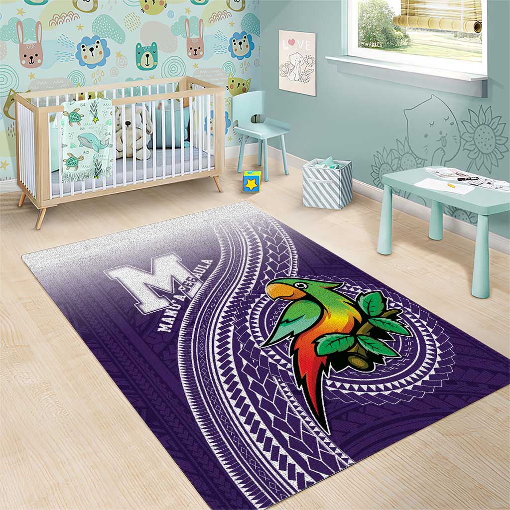 Manua High School Area Rug Polynesian Tribal Pattern LT05 - Polynesian Pride