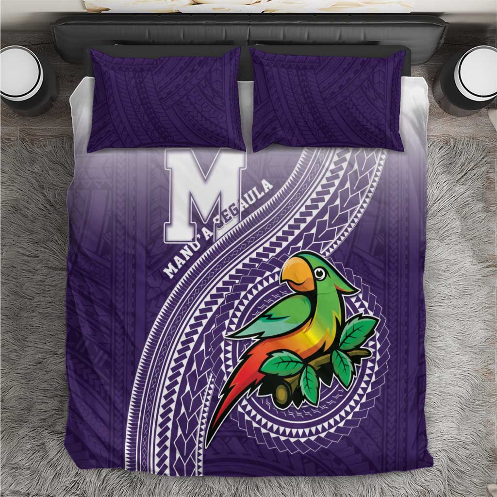 Manua High School Bedding Set Polynesian Tribal Pattern LT05 Purple - Polynesian Pride