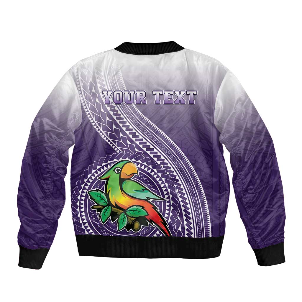 Personalized Manua High School Bomber Jacket Polynesian Tribal Pattern LT05 - Polynesian Pride
