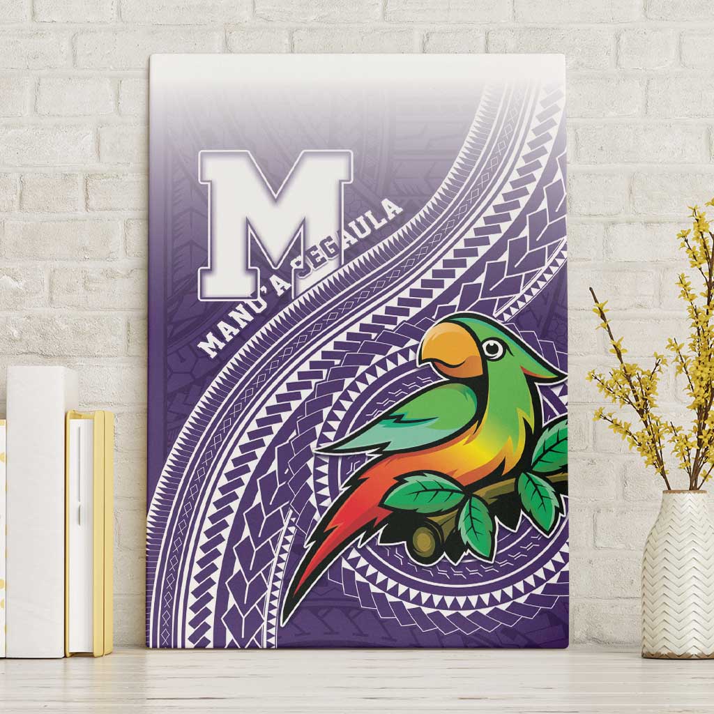 Manua High School Canvas Wall Art Polynesian Tribal Pattern LT05 Without Frame Purple - Polynesian Pride