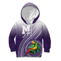 Personalized Manua High School Kid Hoodie Polynesian Tribal Pattern LT05 Hoodie Purple - Polynesian Pride
