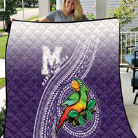 Manua High School Quilt Polynesian Tribal Pattern LT05 Purple - Polynesian Pride