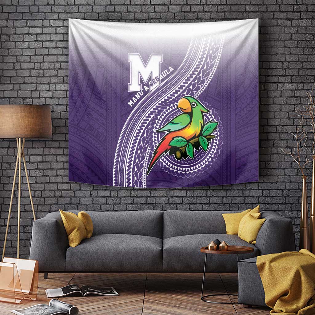 Manua High School Tapestry Polynesian Tribal Pattern LT05 Purple - Polynesian Pride
