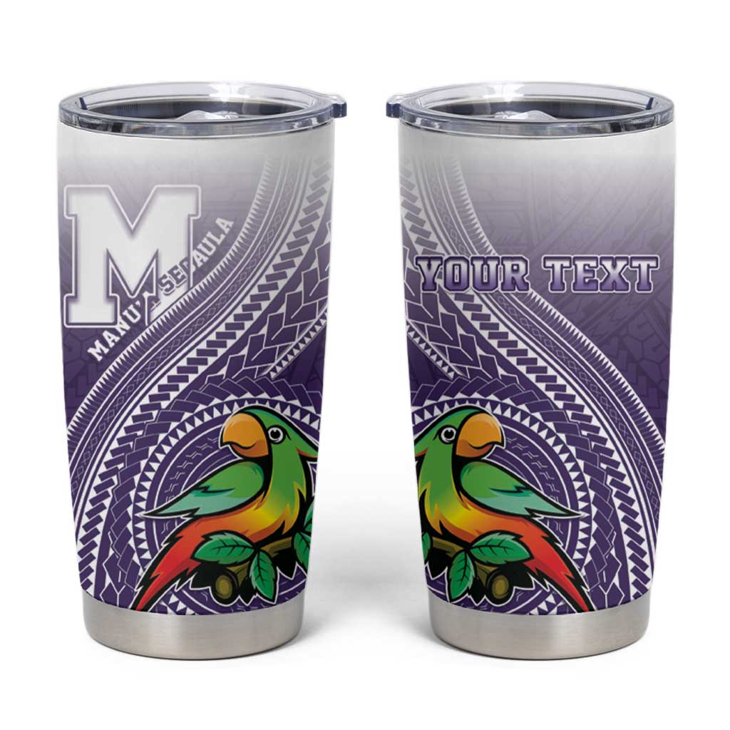 Personalized Manua High School Tumbler Cup Polynesian Tribal Pattern LT05 Purple - Polynesian Pride