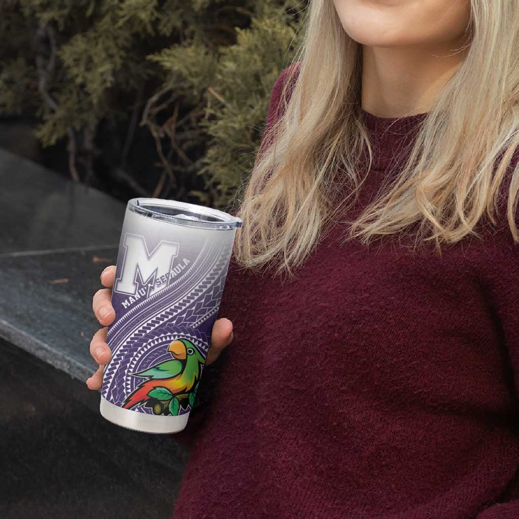 Personalized Manua High School Tumbler Cup Polynesian Tribal Pattern LT05 - Polynesian Pride