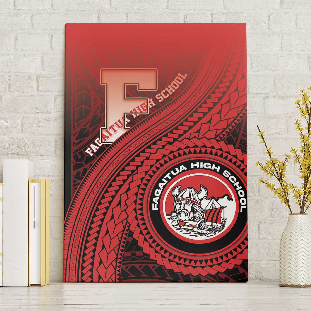 Fagaitua High School Canvas Wall Art Polynesian Tribal Pattern LT05 Without Frame Red - Polynesian Pride