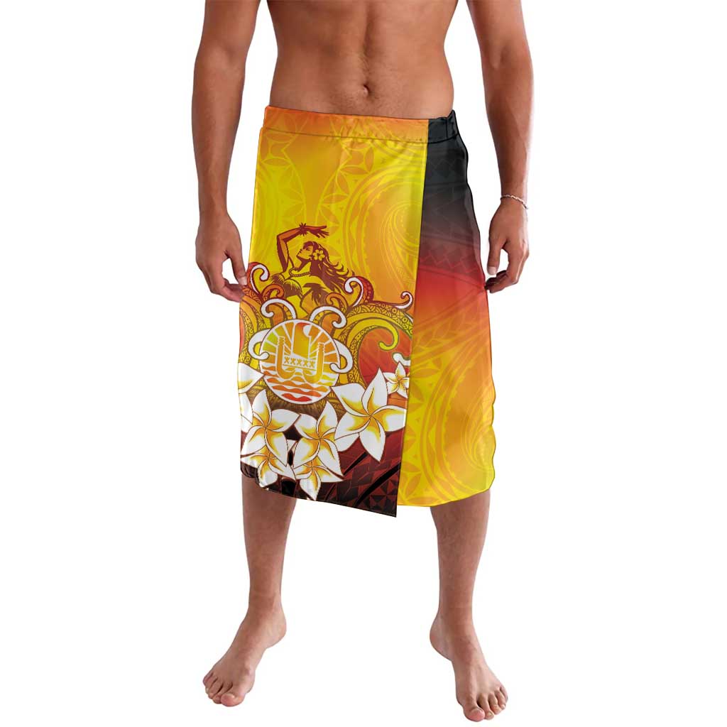 Tahiti Heiva Festival Lavalava Tahitian Vahine Plumeria Flowers LT05 Yellow - Polynesian Pride
