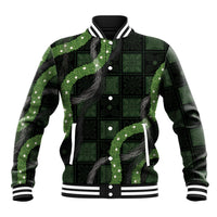 Hawaiian Quilt Baseball Jacket Pele Hair Hinahina Lei Black Version LT05 Unisex Black - Polynesian Pride