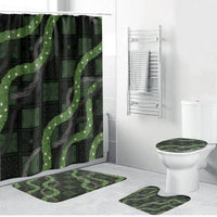 Hawaiian Quilt Bathroom Set Pele Hair Hinahina Lei Black Version LT05 Bathroom Set (4 pcs) Black - Polynesian Pride