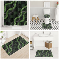 Hawaiian Quilt Bathroom Set Pele Hair Hinahina Lei Black Version LT05 - Polynesian Pride