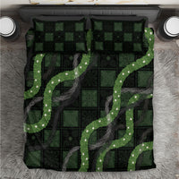 Hawaiian Quilt Bedding Set Pele Hair Hinahina Lei Black Version LT05 Black - Polynesian Pride