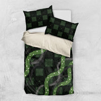 Hawaiian Quilt Bedding Set Pele Hair Hinahina Lei Black Version LT05 US Twin 172cm x 218cm Black - Polynesian Pride