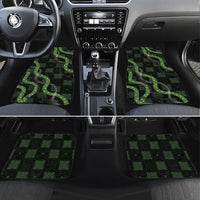 Hawaiian Quilt Car Mats Pele Hair Hinahina Lei Black Version LT05 Set 4pcs Black - Polynesian Pride