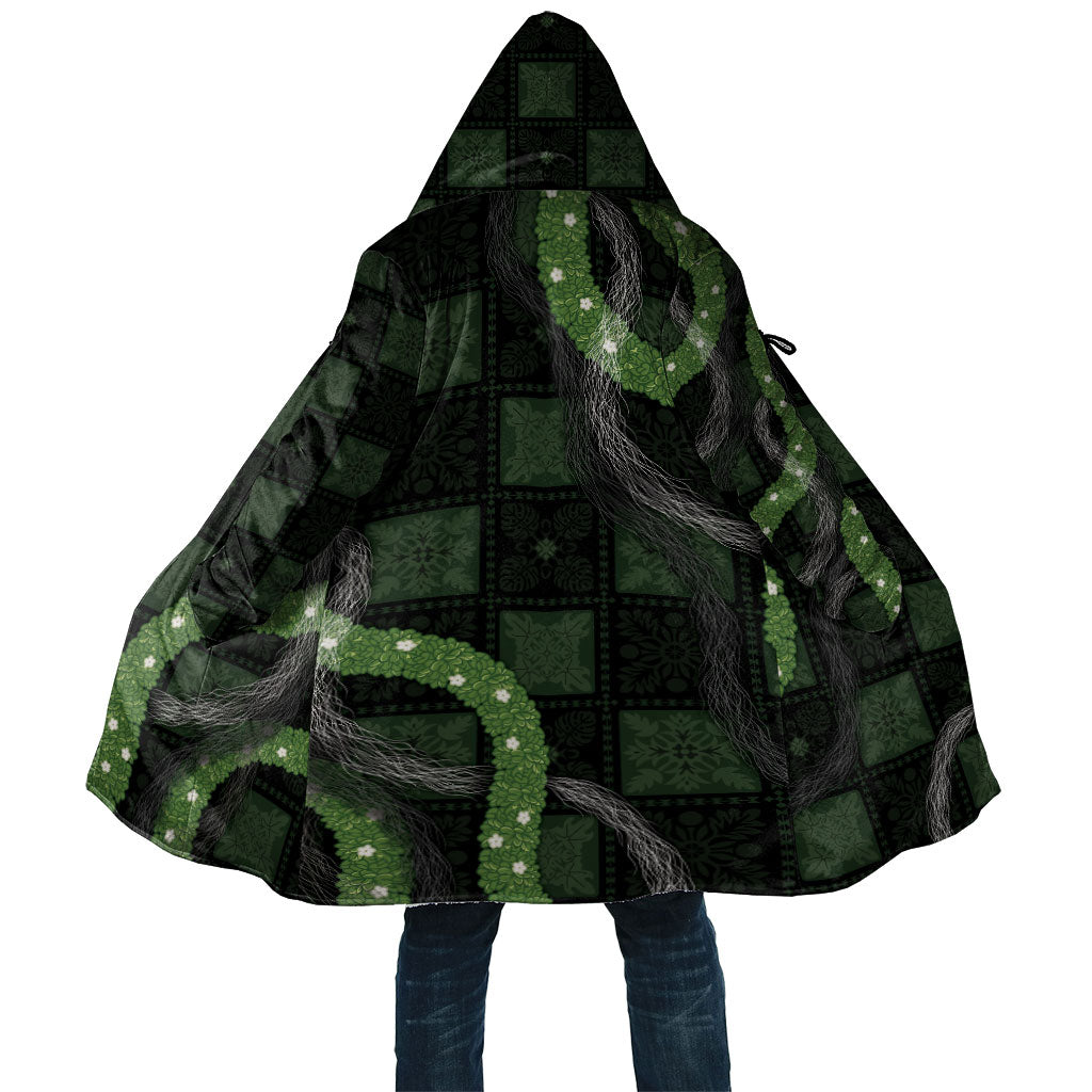 Hawaiian Quilt Cloak Pele Hair Hinahina Lei Black Version LT05 Unisex Black - Polynesian Pride
