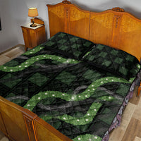 Hawaiian Quilt Quilt Bed Set Pele Hair Hinahina Lei Black Version LT05 - Polynesian Pride