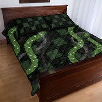 Hawaiian Quilt Quilt Bed Set Pele Hair Hinahina Lei Black Version LT05 - Polynesian Pride