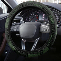 Hawaiian Quilt Steering Wheel Cover Pele Hair Hinahina Lei Black Version LT05 - Polynesian Pride