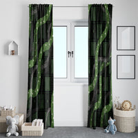 Hawaiian Quilt Window Curtain Pele Hair Hinahina Lei Black Version LT05 - Polynesian Pride