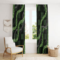 Hawaiian Quilt Window Curtain Pele Hair Hinahina Lei Black Version LT05 - Polynesian Pride