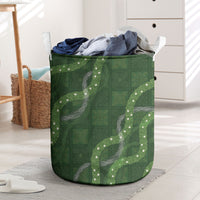 Hawaiian Quilt Laundry Basket Pele Hair Hinahina Lei Green Version LT05 Green - Polynesian Pride