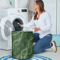 Hawaiian Quilt Laundry Basket Pele Hair Hinahina Lei Green Version LT05 - Polynesian Pride