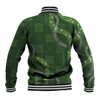 Hawaiian Quilt Baseball Jacket Pele Hair Hinahina Lei Green Version LT05 - Polynesian Pride