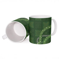 Hawaiian Quilt Ceramic Mug Pele Hair Hinahina Lei Green Version LT05 - Polynesian Pride