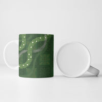 Hawaiian Quilt Ceramic Mug Pele Hair Hinahina Lei Green Version LT05 - Polynesian Pride