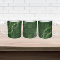 Hawaiian Quilt Ceramic Mug Pele Hair Hinahina Lei Green Version LT05 - Polynesian Pride